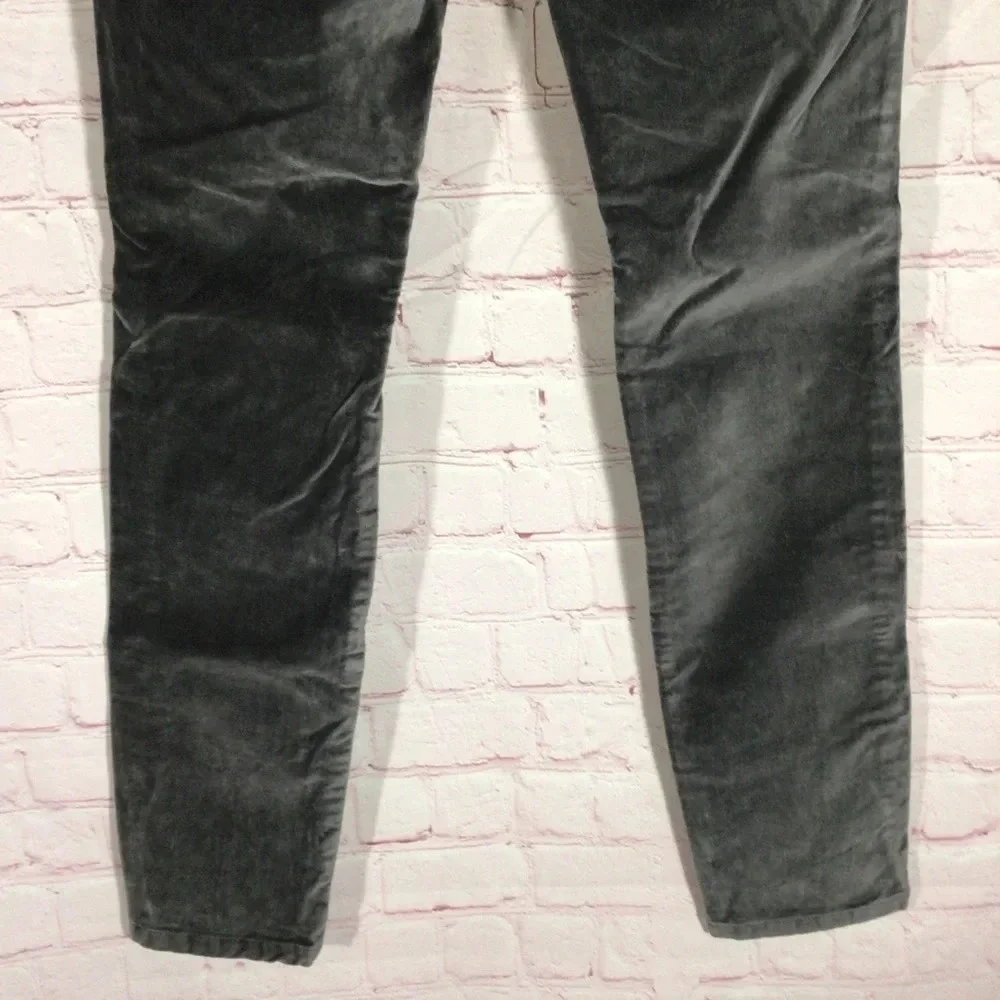 Garnet Hill Gray Velvet Pants - Size 00P
